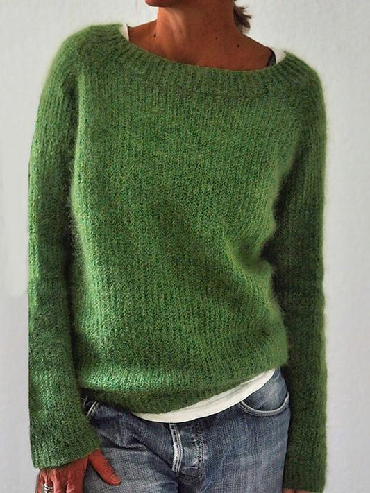 Green jumper for women