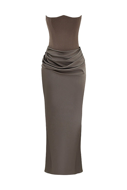 Strapless Corset Maxi Dress for Women