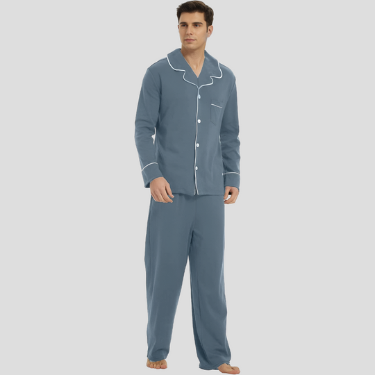 Andrew | Men’s Long Sleeve Classic Pajama Set 1