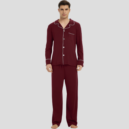 Andrew | Men’s Long Sleeve Classic Pajama Set 2