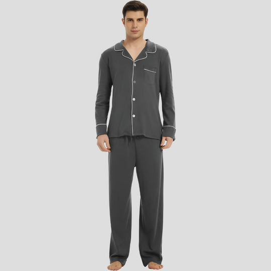 Andrew | Men’s Long Sleeve Classic Pajama Set 3