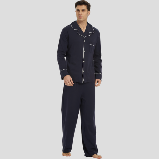 Andrew | Men’s Long Sleeve Classic Pajama Set 4