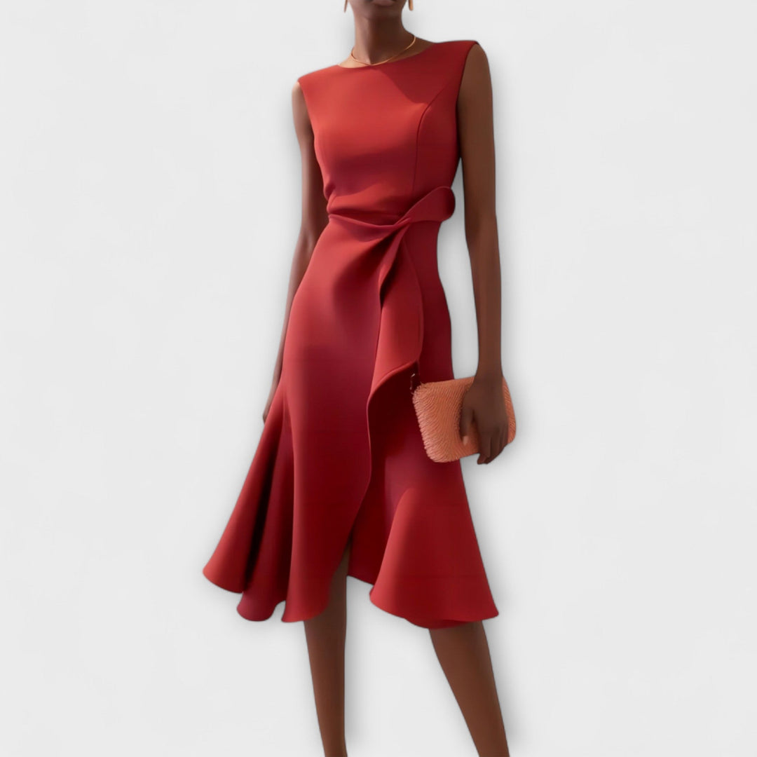 Ariane | Pleated Midi Dress 0