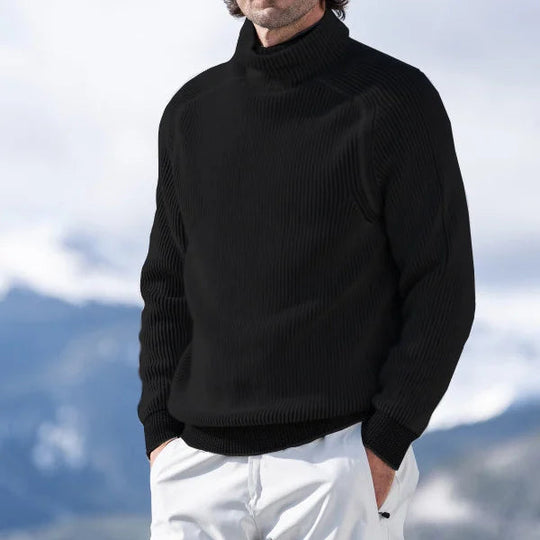 Arthur | Casual Men's Turtleneck Sweater with Ribbed Design 1