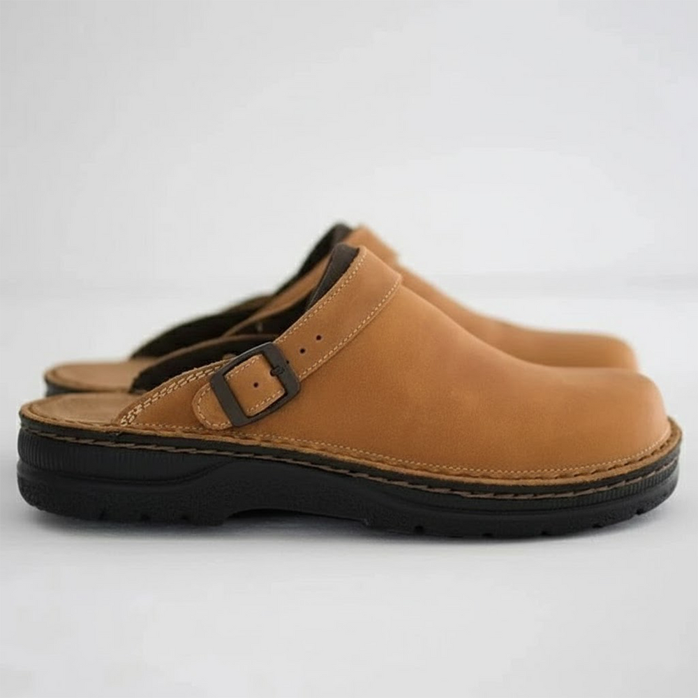 Arthur | Men’s Orthopaedic Leather Slip On Clogs 1