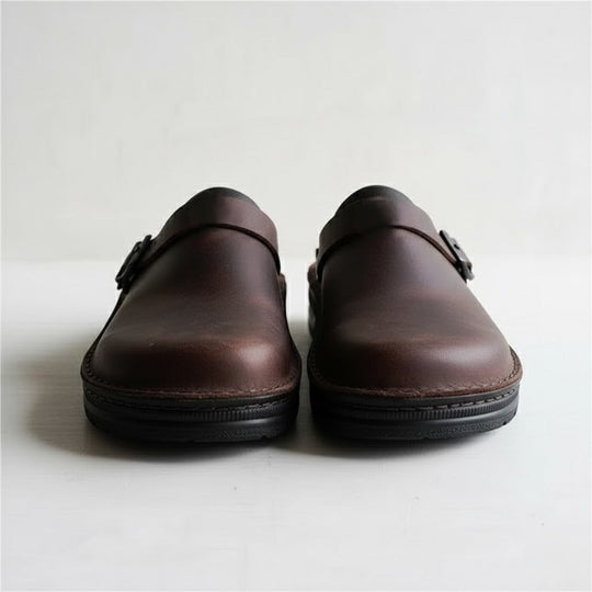 Arthur | Men’s Orthopaedic Leather Slip On Clogs 8