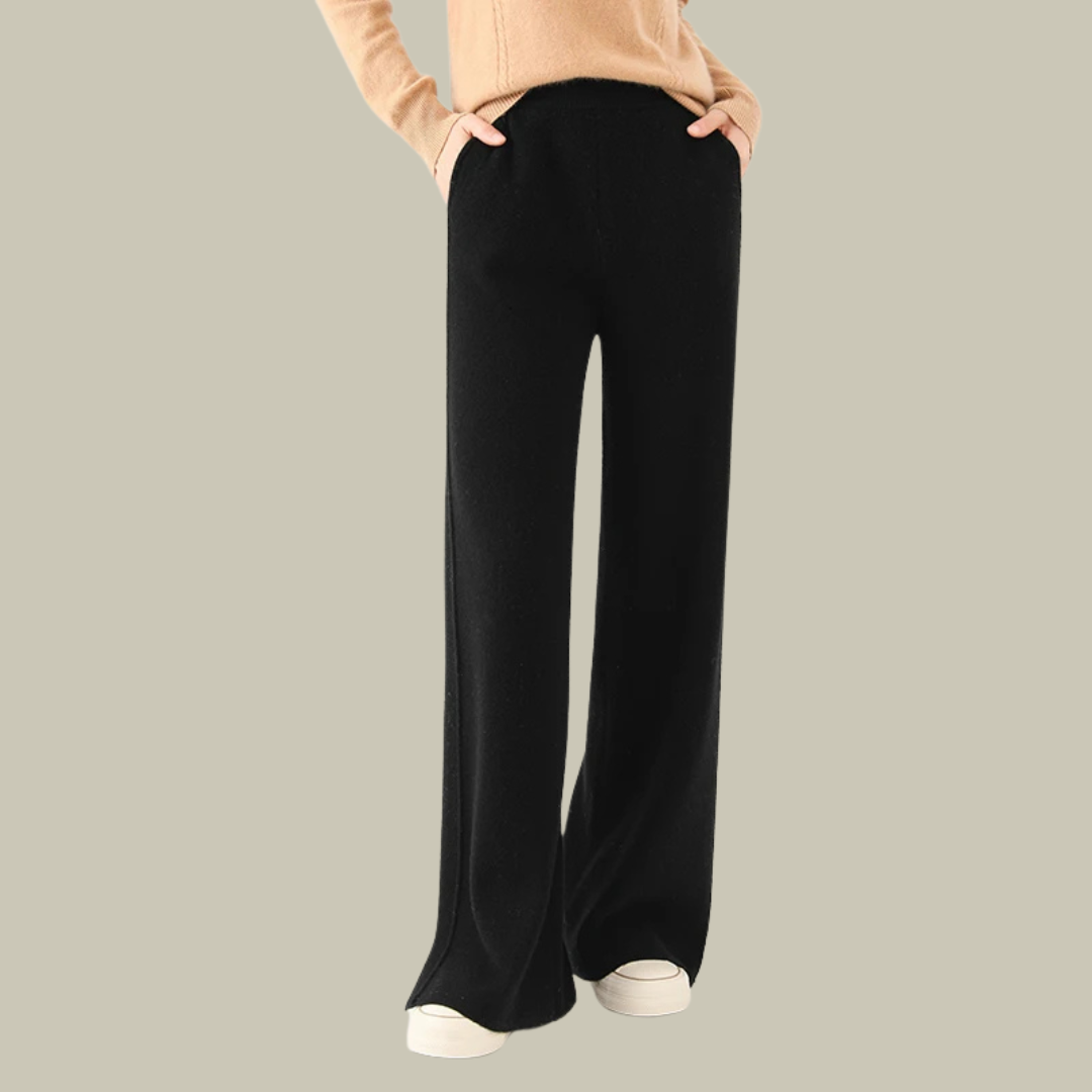 Ava | Women Relaxed Fit High Waist Classic Wool Trousers 4