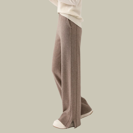 Ava | Women Relaxed Fit High Waist Classic Wool Trousers 8