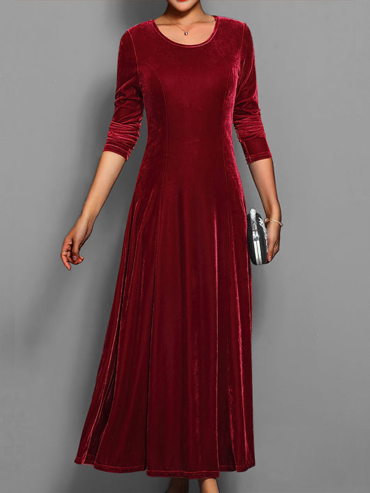 Ava | Women’s Long Sleeve Flared Maxi Dress 0