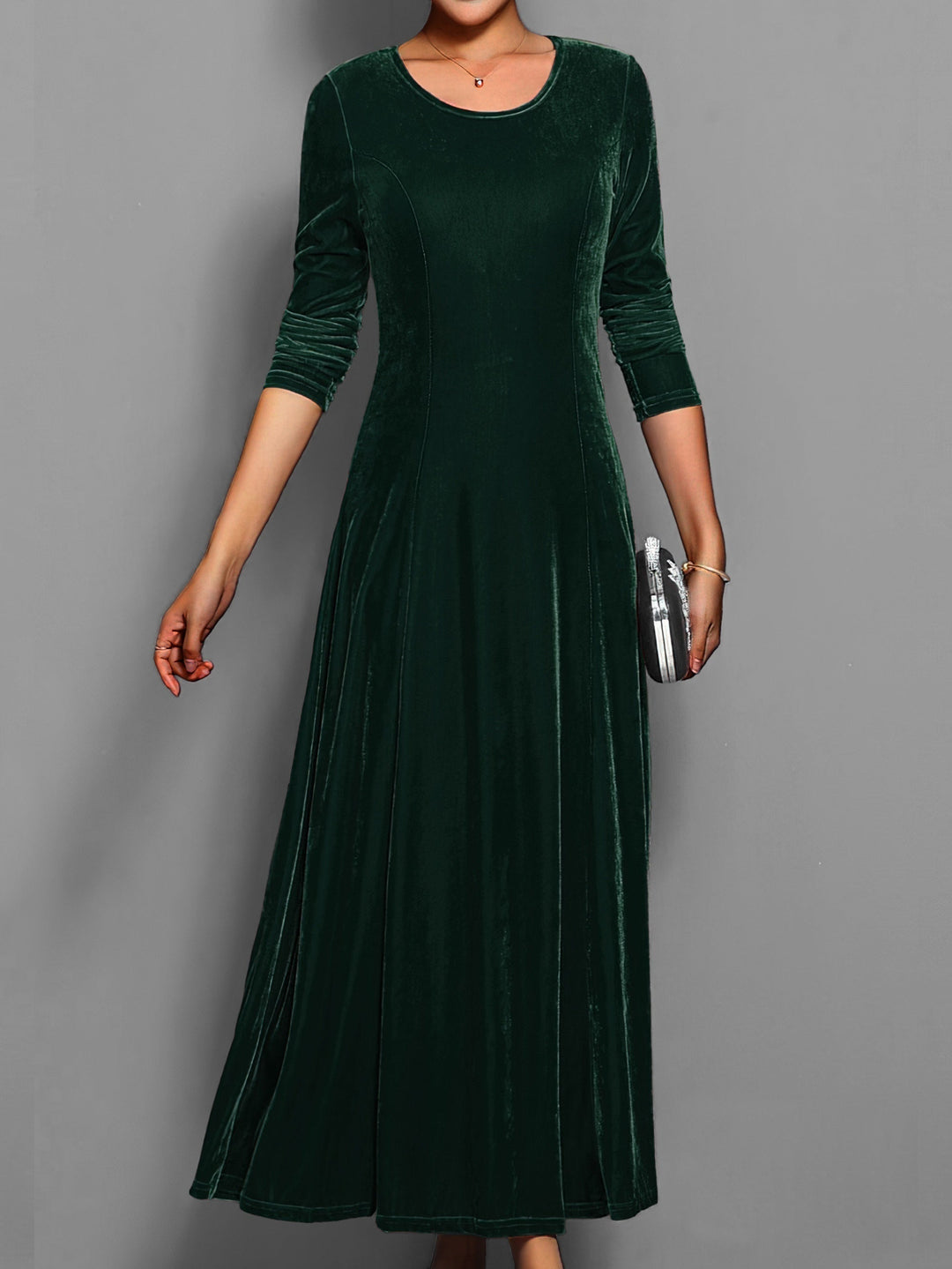 Ava | Women’s Long Sleeve Flared Maxi Dress 1