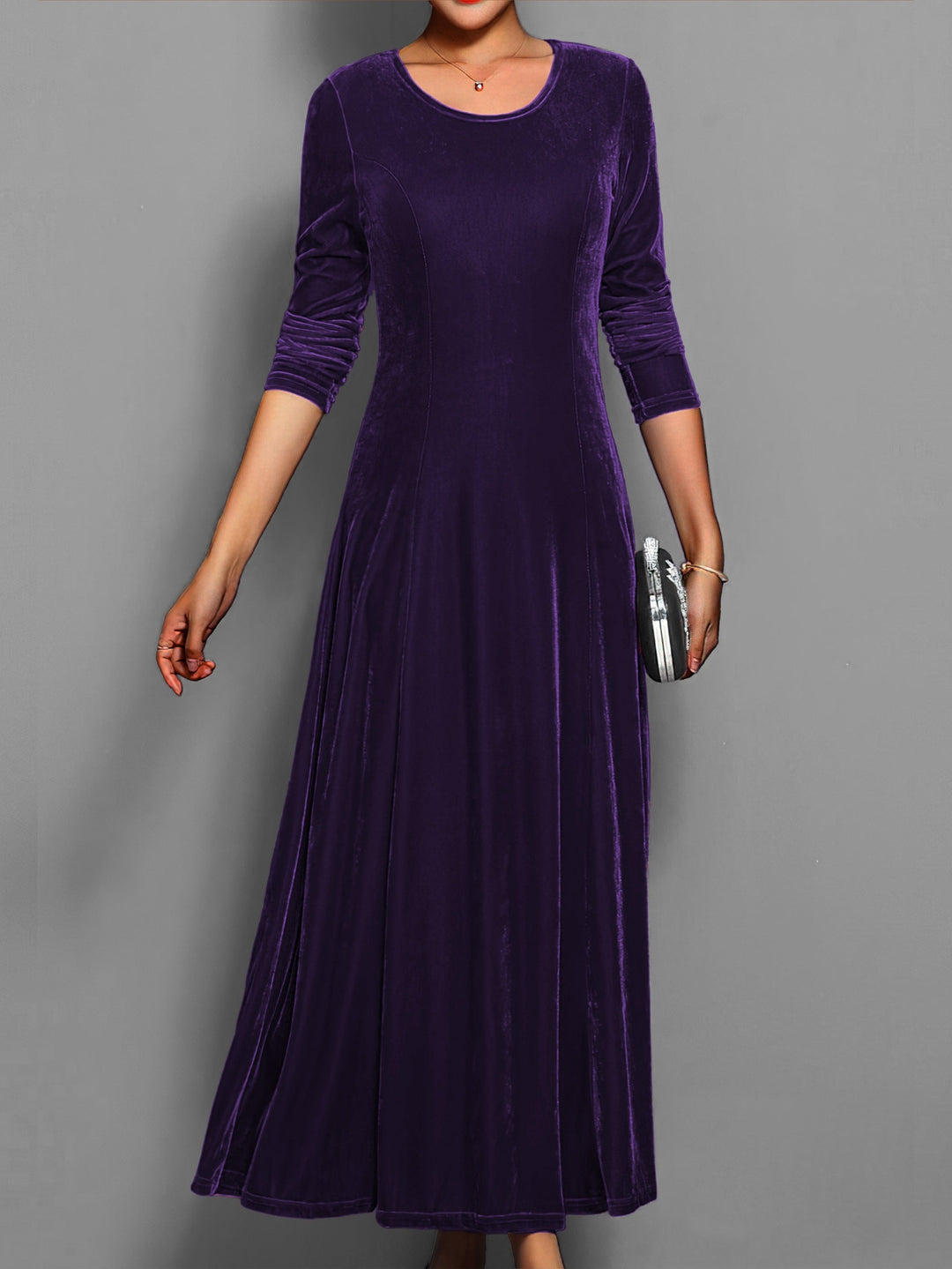 Ava | Women’s Long Sleeve Flared Maxi Dress 5