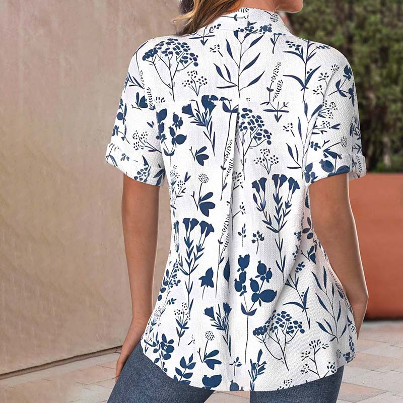 Betty™ | Casual Leaf Print Blouse 1
