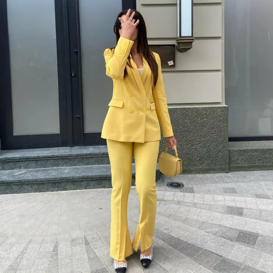 Bonnie | Chic Formal Suit Set with Tailored Long Blazer for Women 2