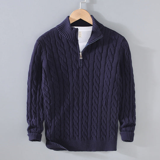 Bradley | Zip Neck Cable Knit Sweater for Men 2