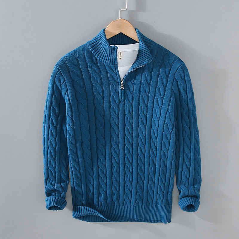 Bradley | Zip Neck Cable Knit Sweater for Men 3
