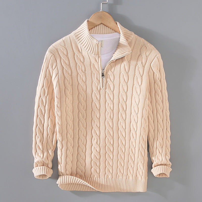 Bradley | Zip Neck Cable Knit Sweater for Men 5