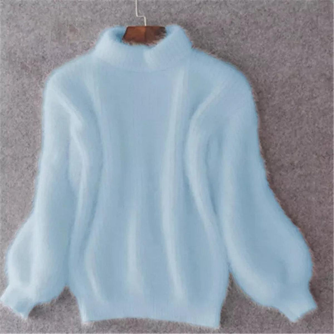 Casual Women's Sweater - Long Sleeve Soft Knit Top for Winter, Relaxed Fit, Versatile Layering 0