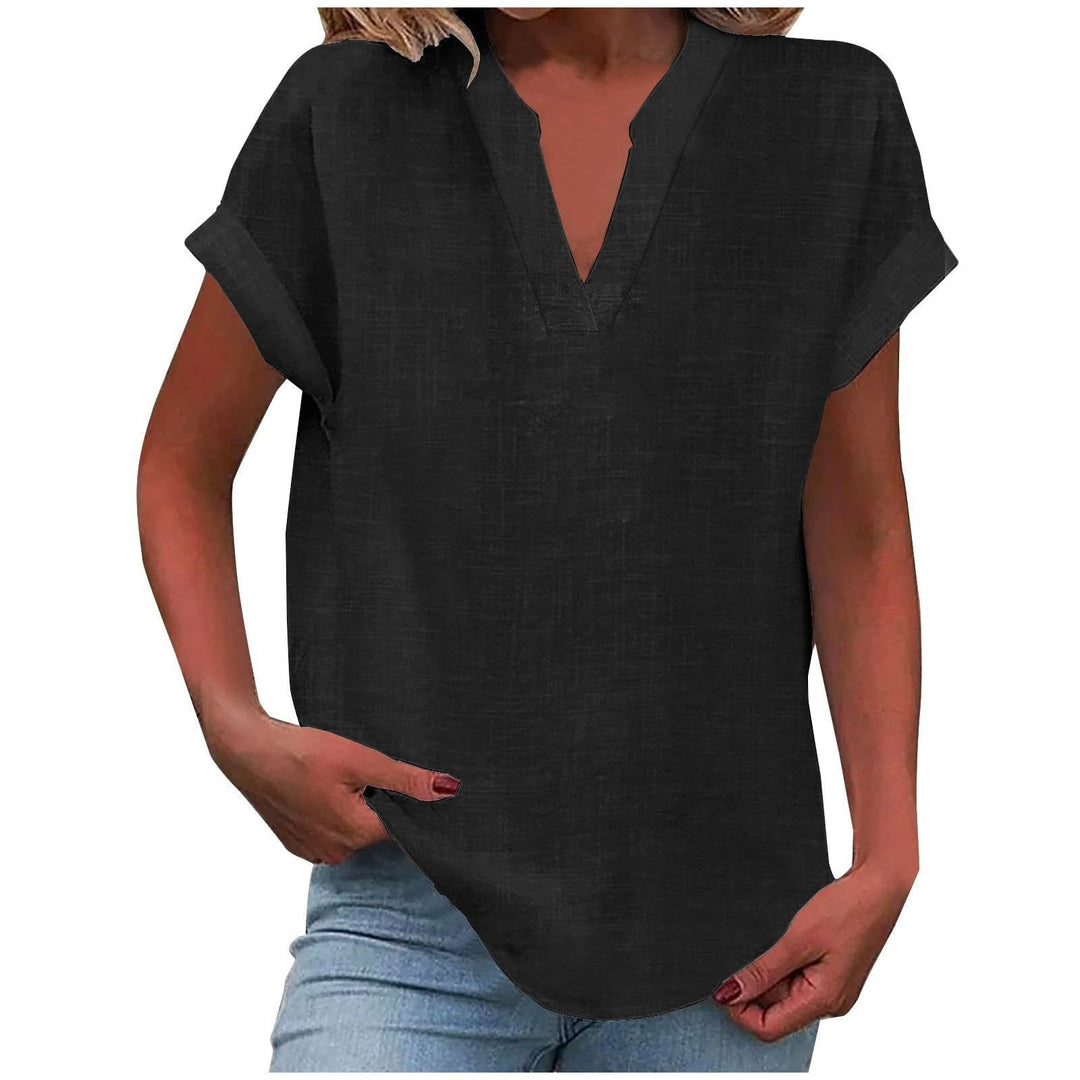 Claire™ | Relaxed V-Neck Blouse 0