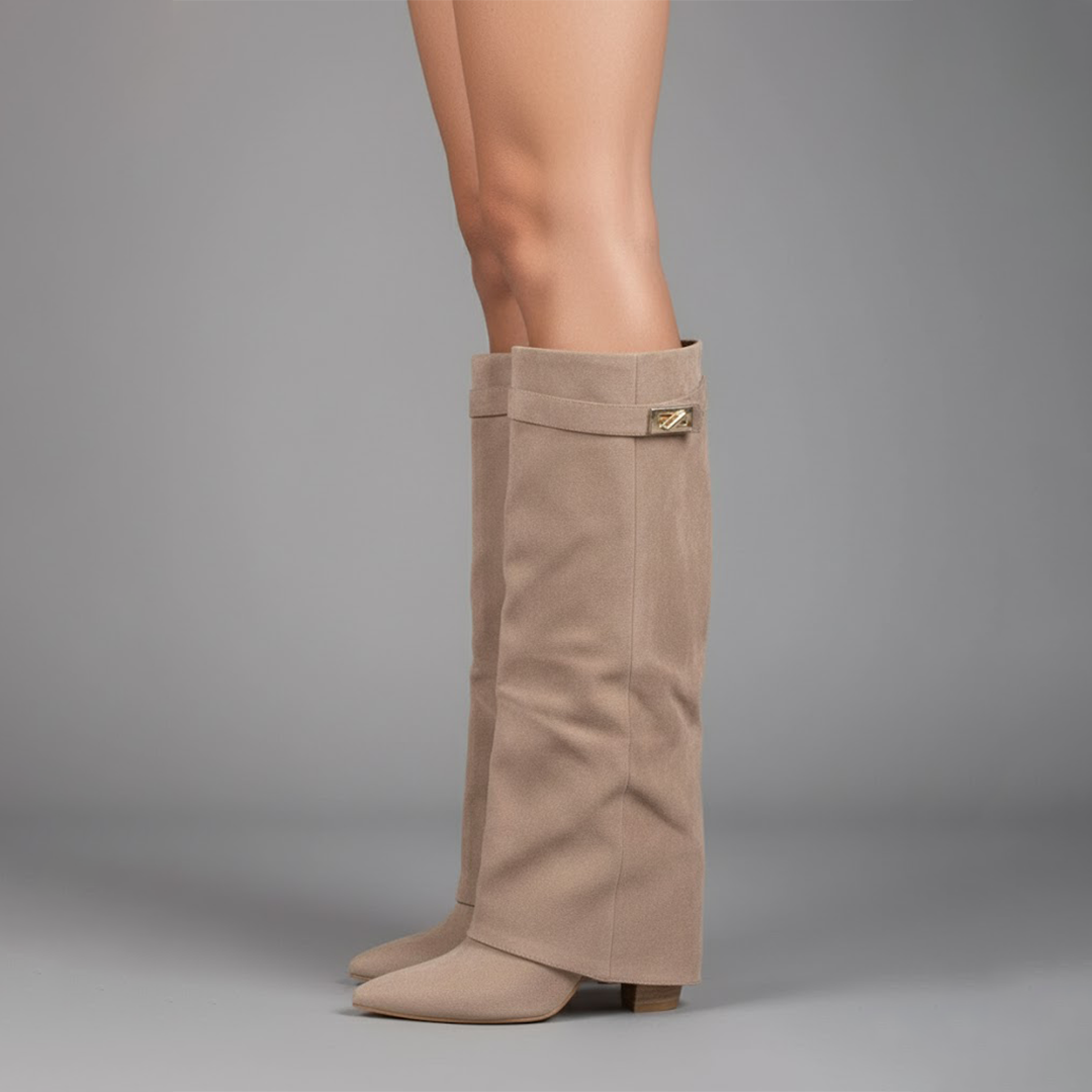 Connor | Women’s Leather Thigh-High Boots with Buckle 4