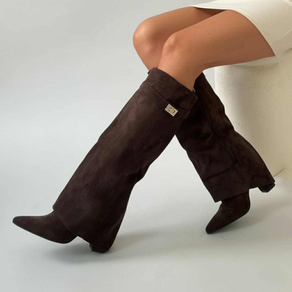 Connor | Women’s Leather Thigh-High Boots with Buckle 7