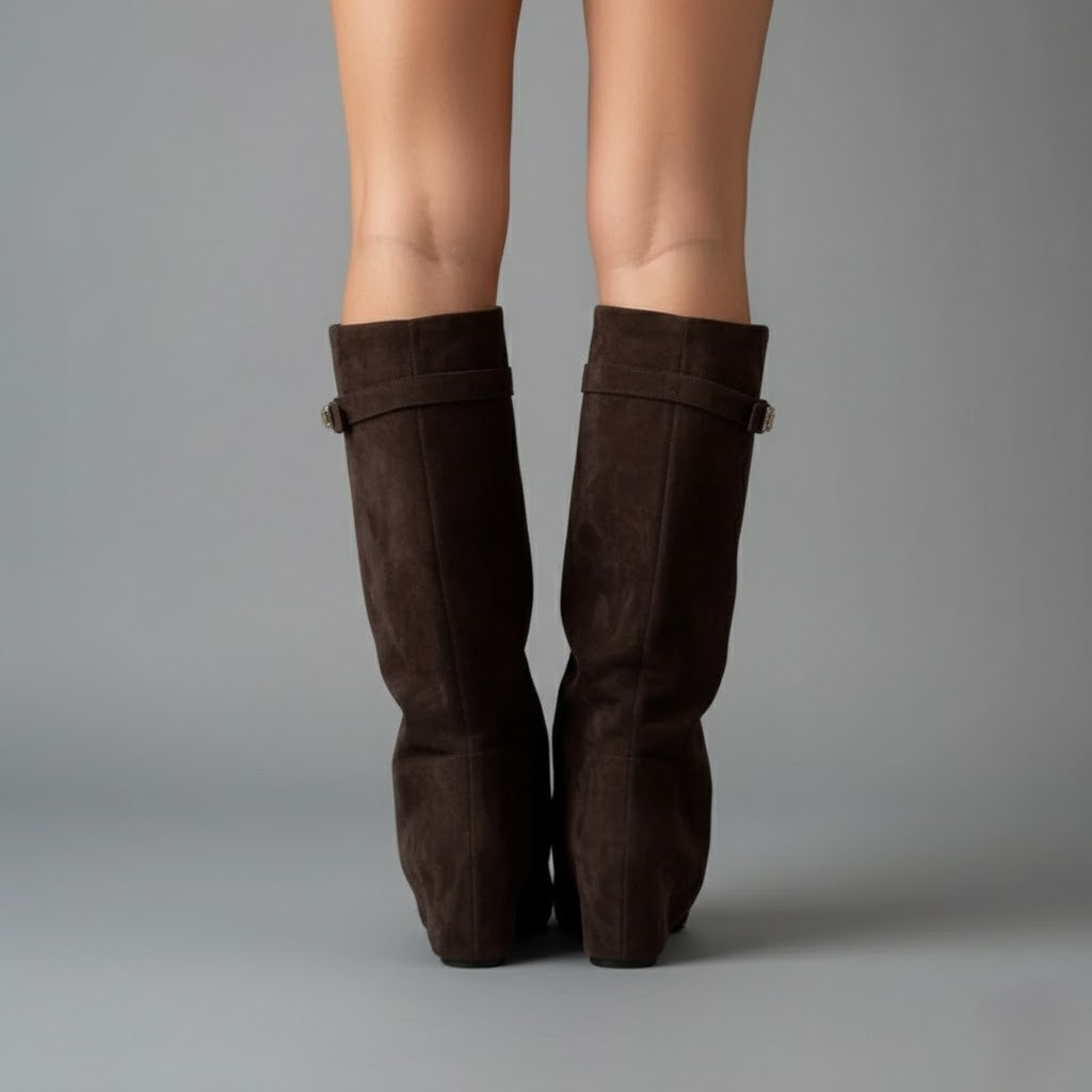 Connor | Women’s Leather Thigh-High Boots with Buckle 8