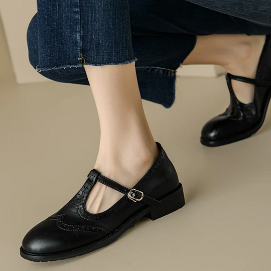 Demi | Classic Women’s Leather T-Strap Shoes 1