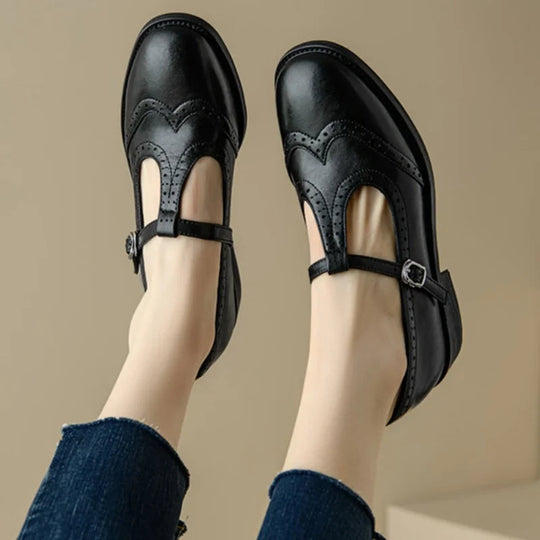 Demi | Classic Women’s Leather T-Strap Shoes 2
