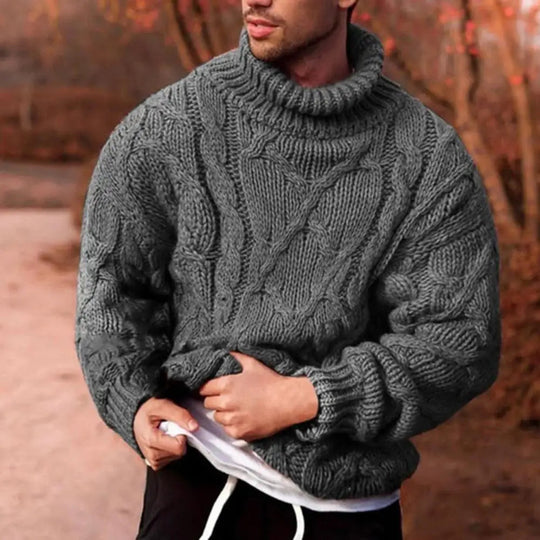 Dominic | Men’s Chunky High Neck Winter Sweater 2