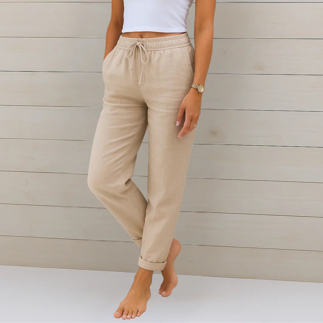 Ellaine | Linen Stretch Trousers 0