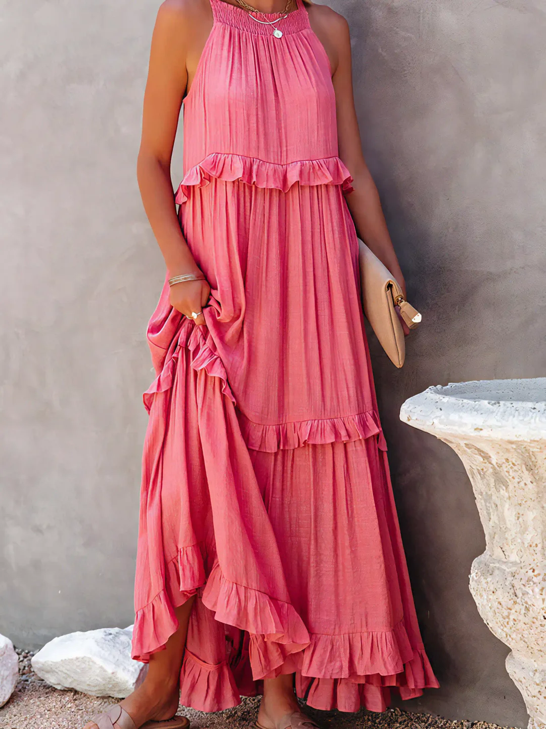 Enya | Ruffle Detail Maxi Dress 11