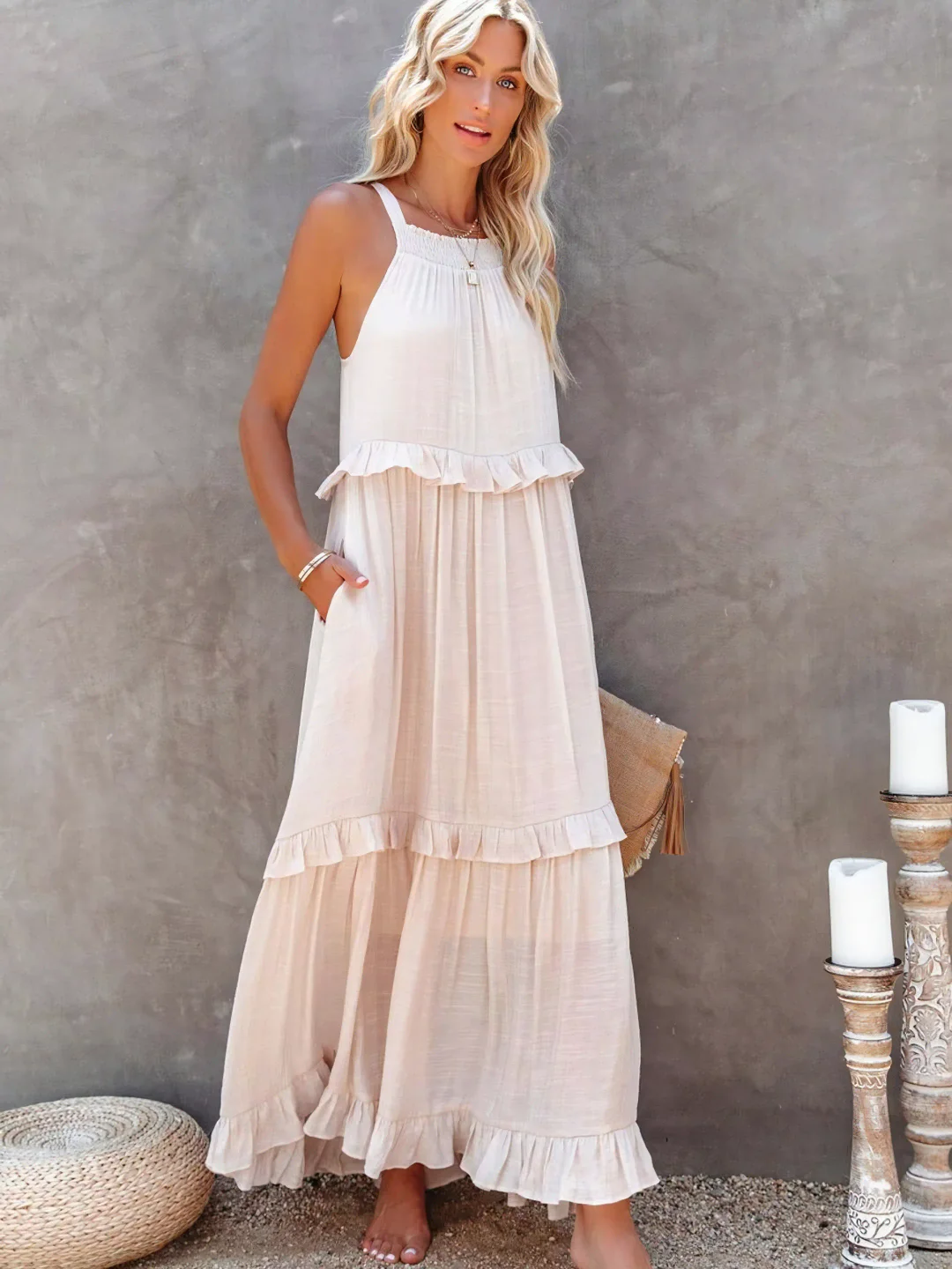 Enya | Ruffle Detail Maxi Dress 8