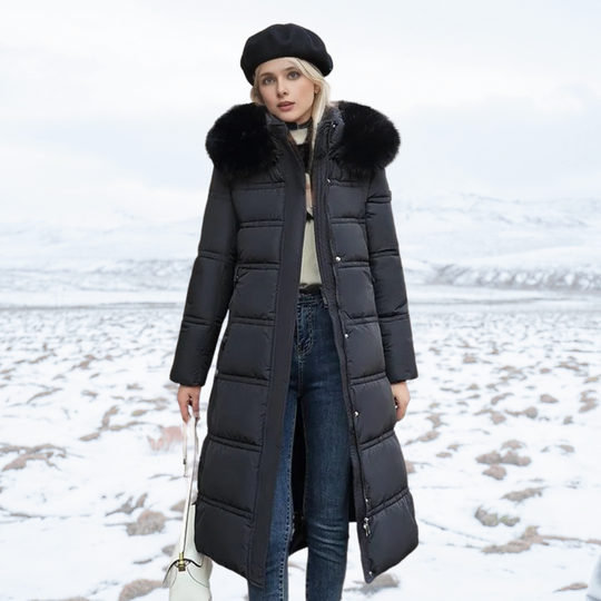 Florence | Women’s High-Collar Long Puffer Winter Coat 4