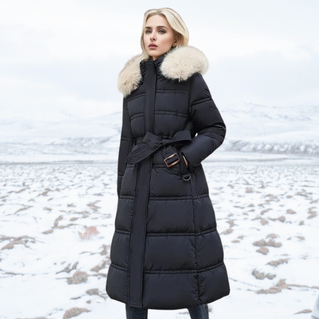 Florence | Women’s High-Collar Long Puffer Winter Coat 7
