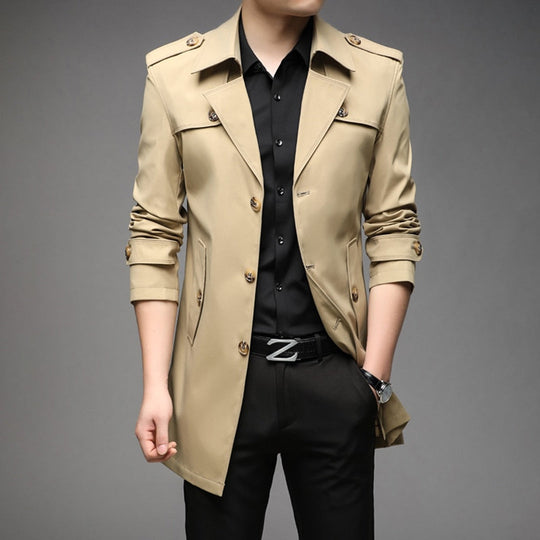 George | Men’s Classic Double-Breasted Trench Coat 5