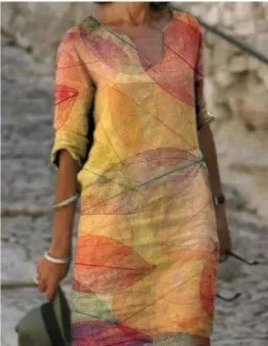 Grace | Women's Creative Pattern Loose Dress 12