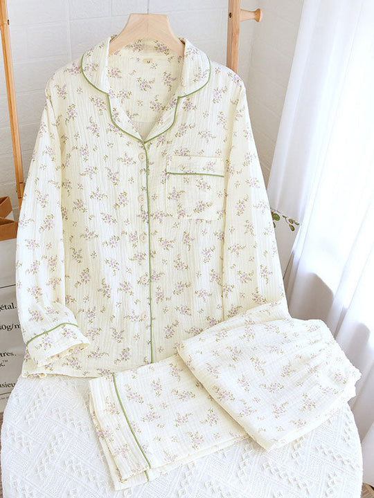 Isabelle | Women’s Classic Floral Button Down Pajama Set 5