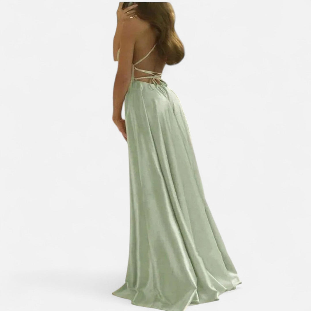 Ivy | Women’s Elegant Slit Evening Gown Maxi Dress 3