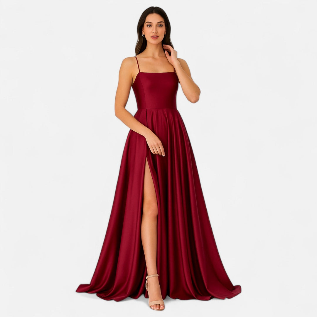 Ivy | Women’s Elegant Slit Evening Gown Maxi Dress 4