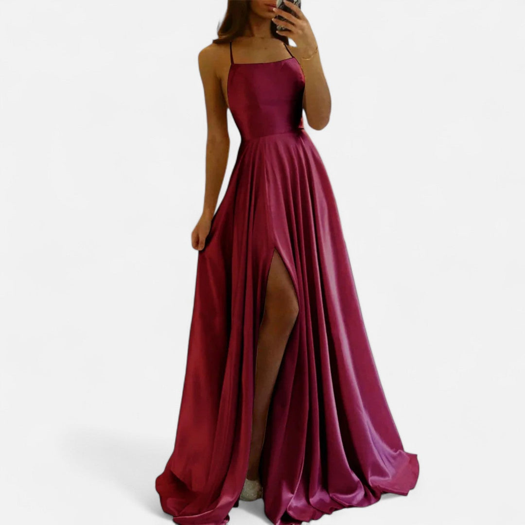 Ivy | Women’s Elegant Slit Evening Gown Maxi Dress 5