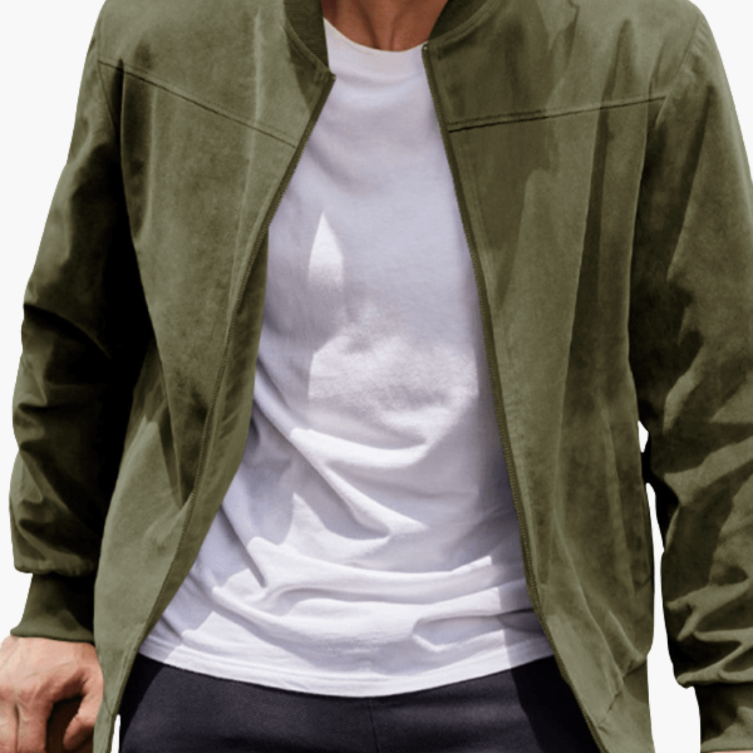 Jacob | Men’s Relaxed Fit Zip Closure Bomber Jacket 4