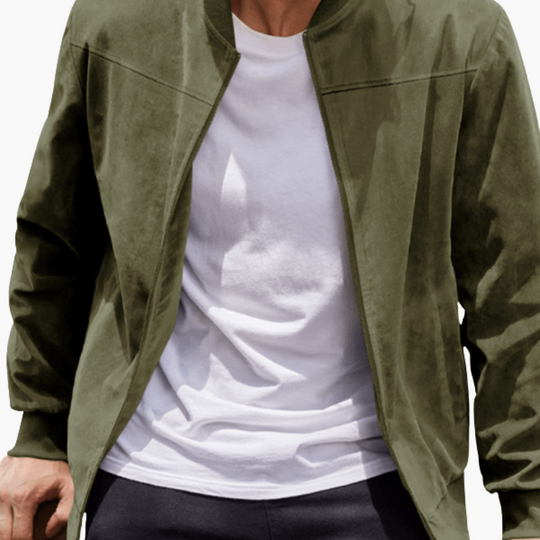 Jacob | Men’s Relaxed Fit Zip Closure Bomber Jacket 4