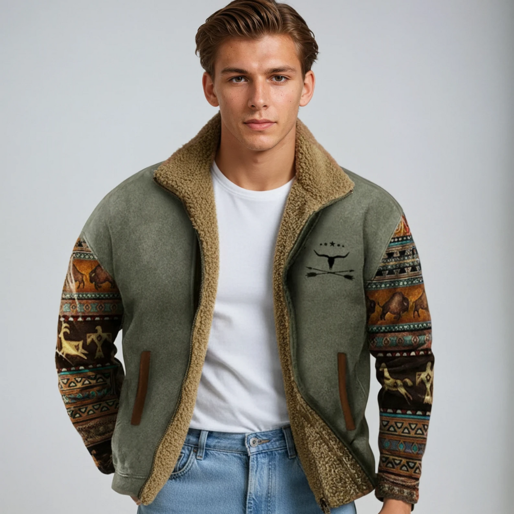 Jayden | Men’s Warm Thick Patterned Winter Coat 1