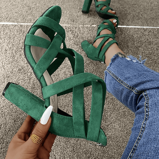 Jessica | Women Ankle Strap Crisscross Heels 3