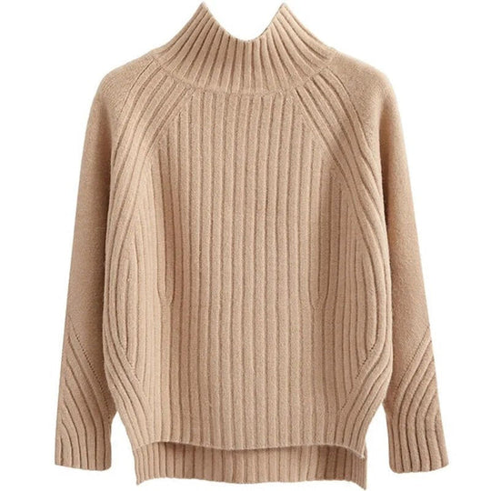 Jessica | Women’s Ribbed High Neck Winter Sweater 3