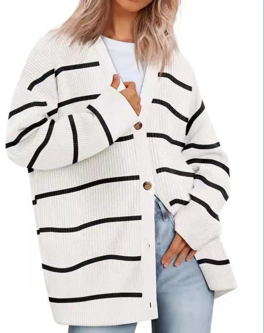 Katie | Women’s Relaxed Fit Long Sleeve Knit Cardigan 0
