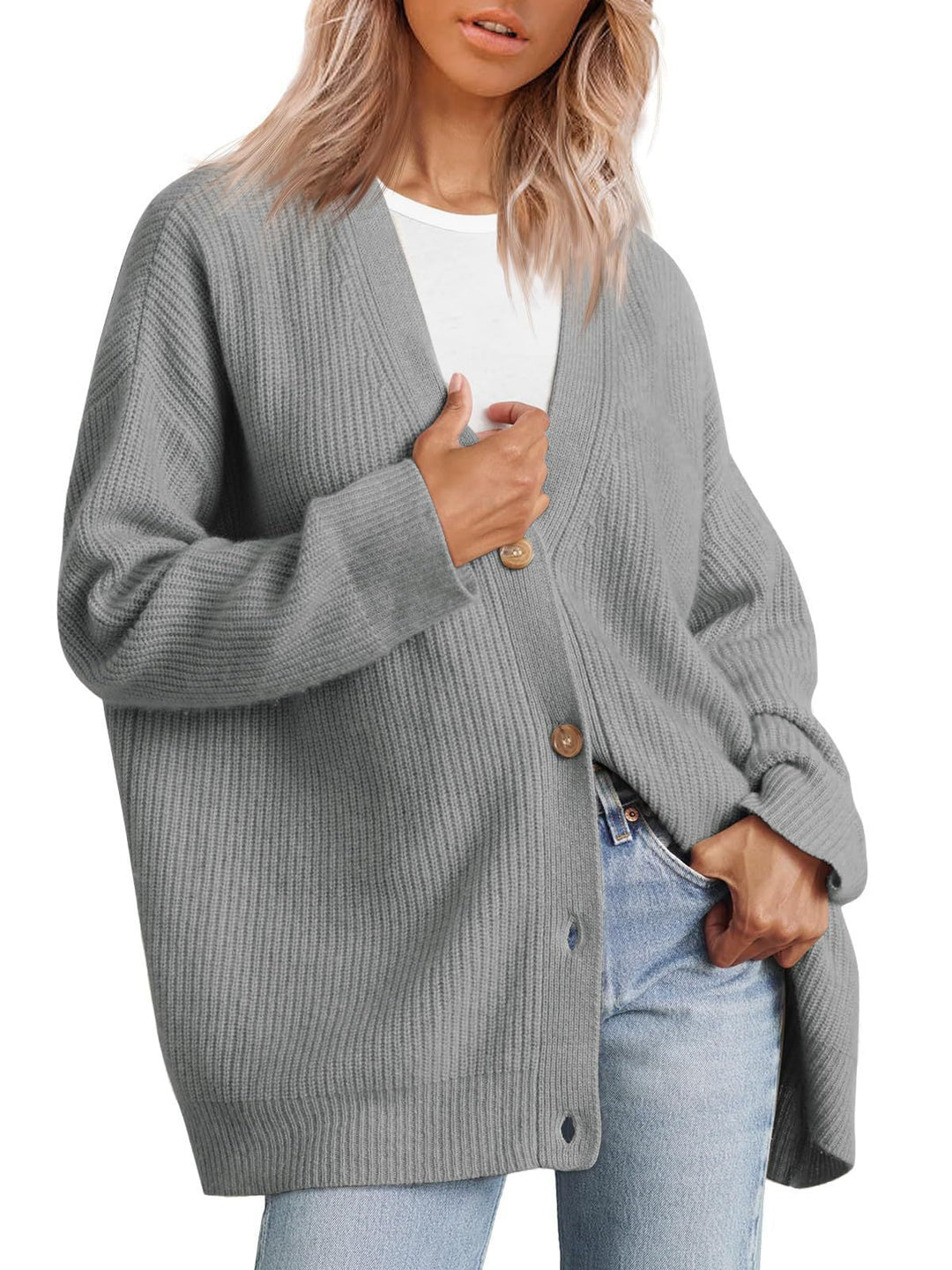 Katie | Women’s Relaxed Fit Long Sleeve Knit Cardigan 10