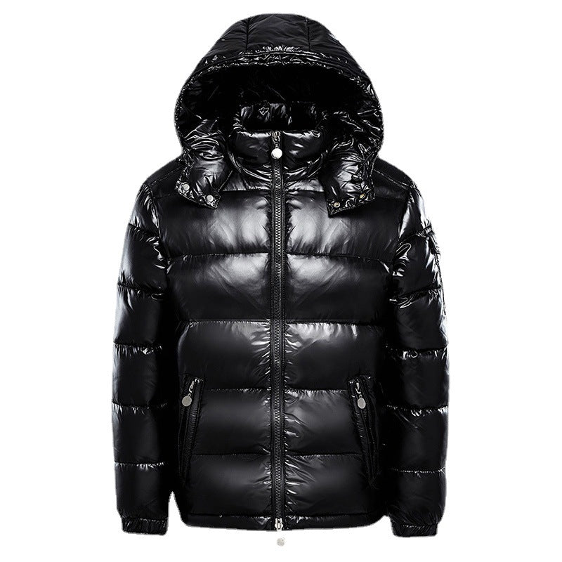 Kieran | Men’s Stylish Shiny Hooded Puffer Jacket 0