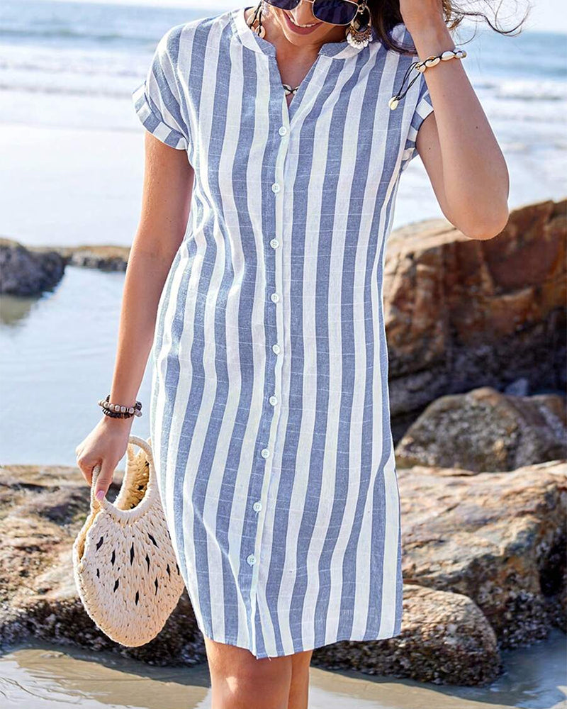 Leila | Summer Striped Dress 0