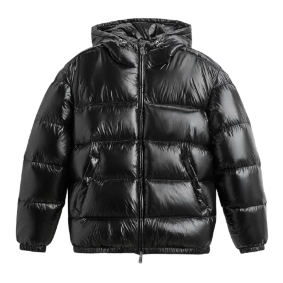 Louis | Men’s Modern Shiny Hooded Puffer Jacket 1