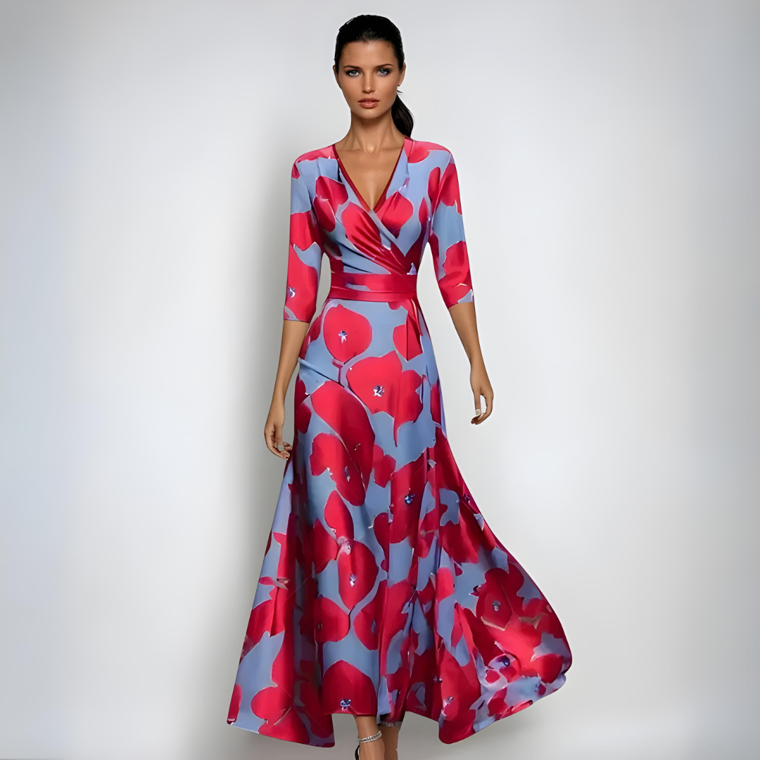 Lynor | Elegant Floral Dress 0